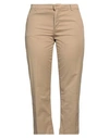 Haikure Woman Pants Sand Size 31 Cotton, Elastane In Beige