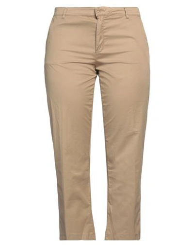 Haikure Woman Pants Sand Size 31 Cotton, Elastane In Beige