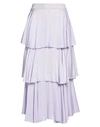 Brand Unique Woman Midi Skirt Lilac Size 1 Viscose In Purple
