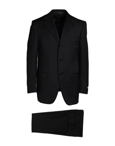 Canali Man Suit Midnight Blue Size 46 Virgin Wool In Black
