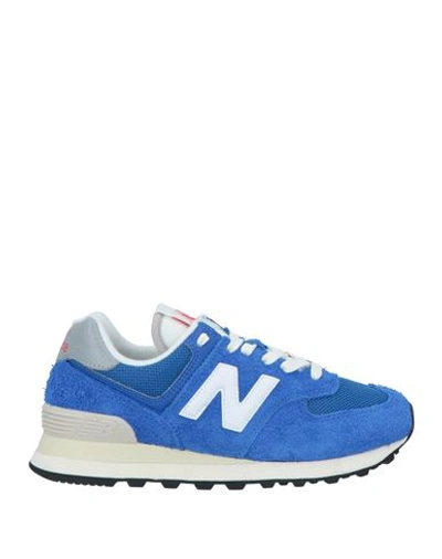 New Balance Woman Sneakers Bright Blue Size 6 Leather, Textile Fibers