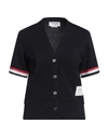 Thom Browne Woman Cardigan Midnight Blue Size 2 Cotton