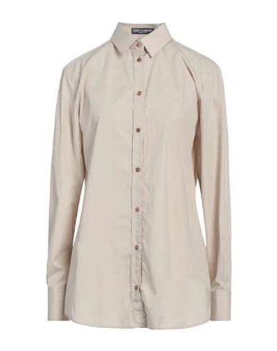 Dolce & Gabbana Woman Shirt Beige Size 2 Cotton