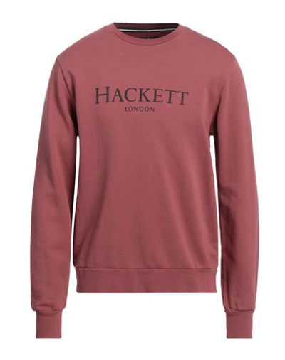 Hackett Man Sweatshirt Pastel Pink Size 3xl Cotton
