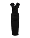 Federica Tosi Woman Maxi Dress Black Size 12 Viscose, Elastane