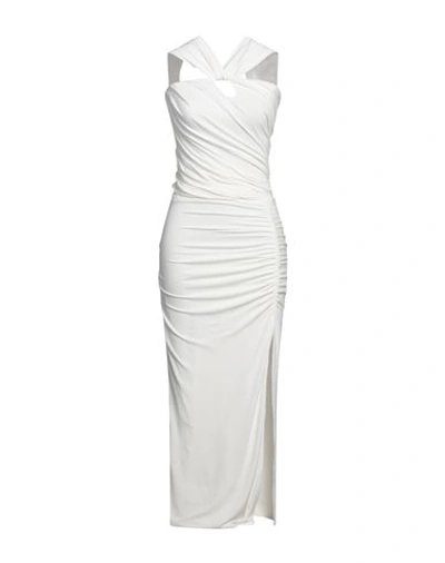 Federica Tosi Woman Maxi Dress White Size 2 Viscose, Elastane In White