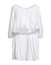 Jijil Woman Mini Dress White Size 6 Viscose, Linen