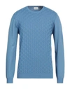 Sseinse Man Sweater Azure Size Xl Viscose, Nylon In Blue