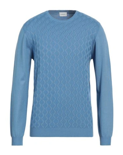 Sseinse Man Sweater Azure Size Xl Viscose, Nylon In Blue