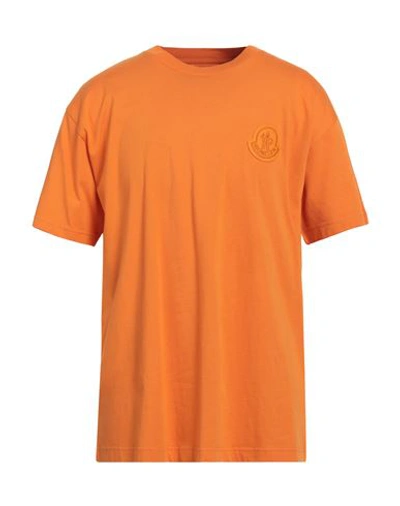 Moncler 2  1952 Man T-shirt Orange Size L Cotton