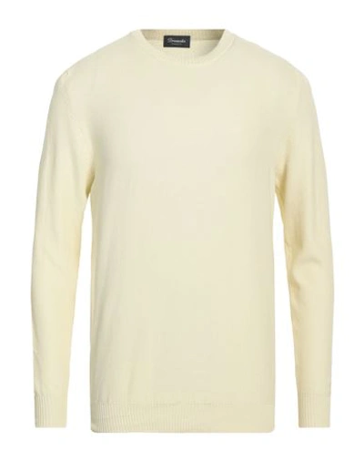 Drumohr Man Sweater Light Yellow Size 40 Cotton