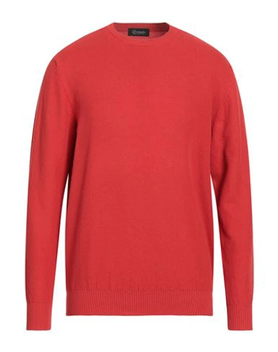 Drumohr Man Sweater Red Size 44 Cotton