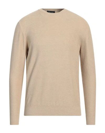 Drumohr Man Sweater Sand Size 42 Cotton In Beige