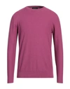 Drumohr Man Sweater Fuchsia Size 44 Cotton In Magenta