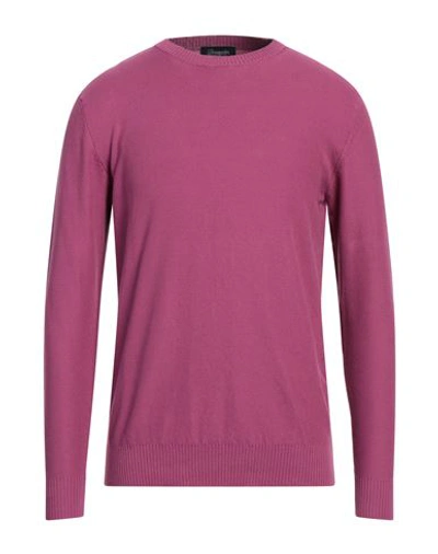 Drumohr Man Sweater Magenta Size 42 Cotton