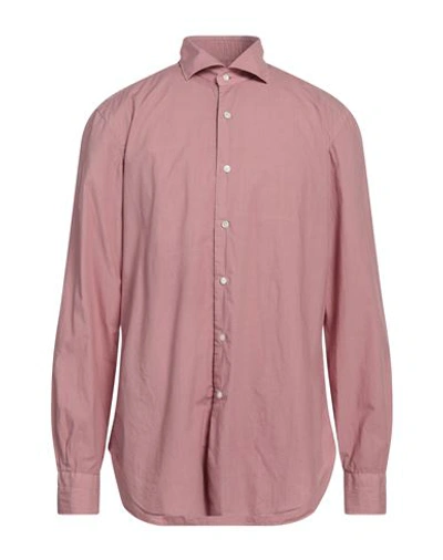 Barba Napoli Man Shirt Pastel Pink Size 17 Cotton