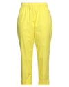 Semicouture Woman Pants Yellow Size 10 Cotton