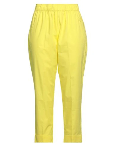 Semicouture Woman Pants Yellow Size 10 Cotton