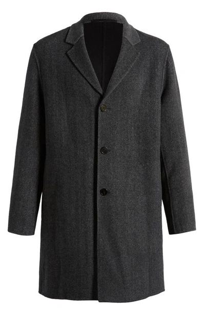 Theory Almec Double-face Wool & Cashmere Coat In Black Multi