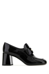 Miu Miu Patent Leather Loafers In Black