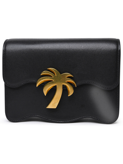 Palm Angels Woman  Black Leather 'palm Beach' Bag