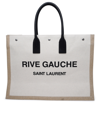 SAINT LAURENT SAINT LAURENT MAN SAINT LAURENT 'RIVE GAUCHE' LARGE BEIGE LINEN BAG