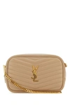 Saint Laurent Lou Mini Ysl Camera Bag In Smooth Quilted Leather In Brown