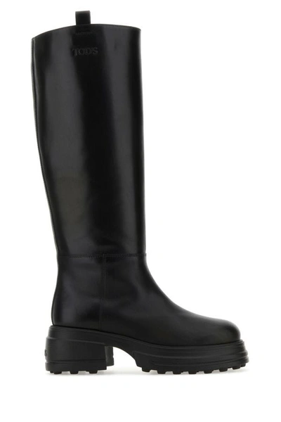 Tod's Woman Black Leather Boots