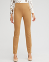Chico's Petite Juliet Ponte Trim Detail Pants In Tan Size 14p |  In Camel Brown