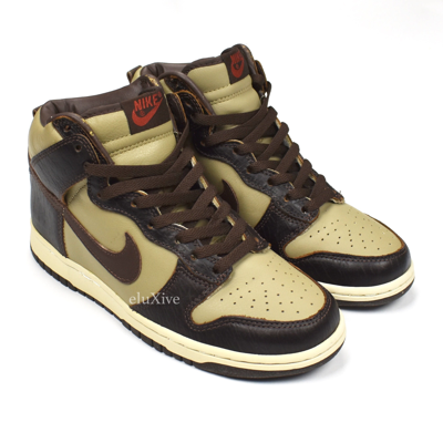 Pre-owned Nike Dunk High Premium Khaki Baroque Brown 2003 Ds Shoes