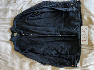 Pre-owned Visvim Navy Button Up Wooden Buttons