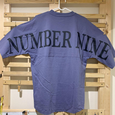 Pre-owned Number N Ine Oversized Spellout Logo Tee In Blue Grey