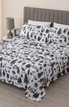 Woven & Weft Turkish Cotton Holiday Print Sheet Set In December Frost