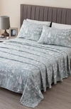Woven & Weft Turkish Cotton Holiday Print Sheet Set In Enchanted Woods - Blue