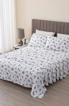 Woven & Weft Turkish Cotton Holiday Print Sheet Set In Penguins Jumping