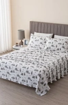 Woven & Weft Turkish Cotton Holiday Print Sheet Set In North Pole Polar Bears