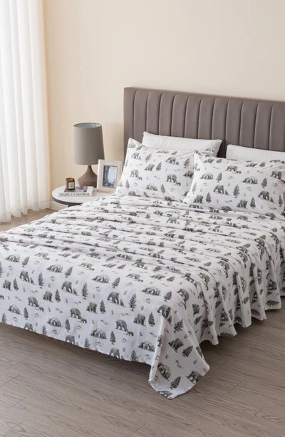 Woven & Weft Turkish Cotton Holiday Print Sheet Set In North Pole Polar Bears