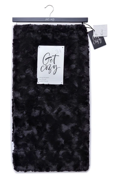 Artisan 34 Faux Fur Throw Blanket In Black