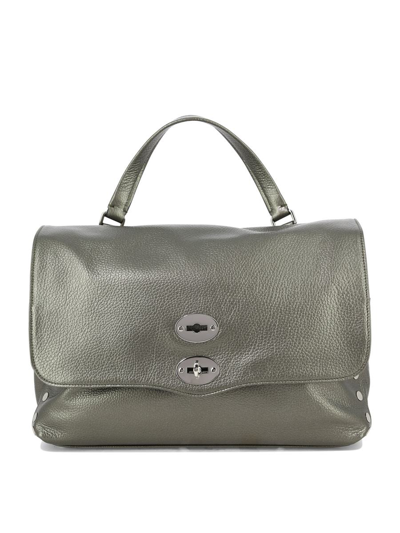 Zanellato Postina M Daily Leather Handbag In Grey