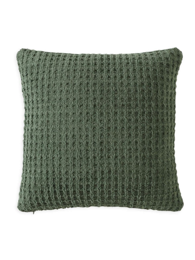 Sunday Citizen Snug Waffle Throw Pillow In Moss