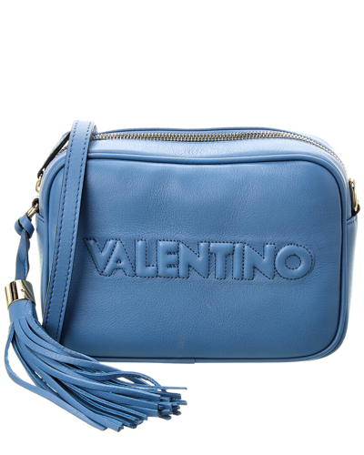 Valentino By Mario Valentino Mia Embossed Leather Crossbody In Blue