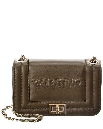 Valentino By Mario Valentino Beatriz Embossed Leather Shoulder Bag In Green