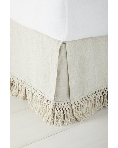 Serena & Lily Linen Macrame Bed Skirt