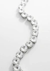 MANGO FACETED CRYSTAL NECKLACE SILVER