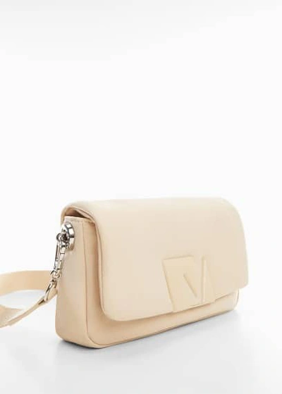 MANGO QUILTED CROSSBODY BAG OFF WHITE