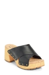 Kork-ease Tatum Slide Sandal In Black Leather