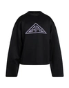 Oamc Crew Neck Sweatshirt In Scuba-effect Jersey In Black