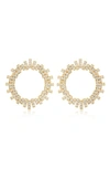 LUV AJ THE RAY PAVÉ BAR HOOP EARRINGS