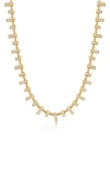 LUV AJ THE PAVÉ BAR CHAIN NECKLACE