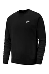 Nike Club Crewneck Sweatshirt In Black/white